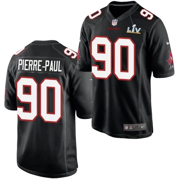 Men Tampa Bay Buccaneers 90 Jason Pierre-Paul Nike Black Super Bowl LV Limited NFL Jersey